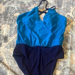 Elegant Blue Women's One Piece‎ Swimsuit